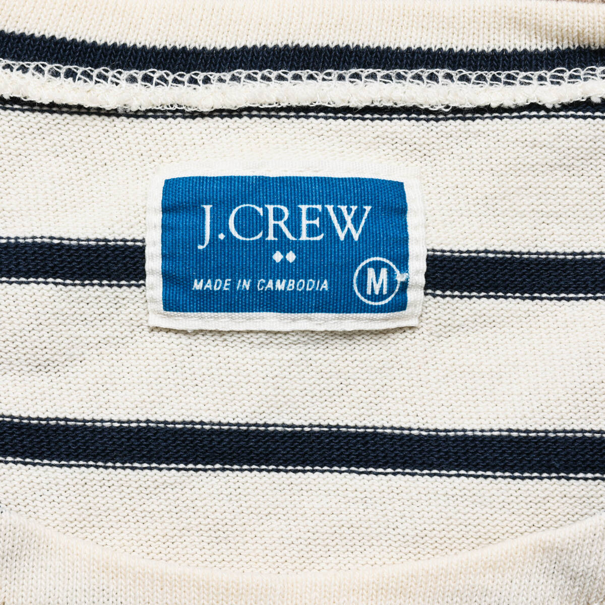 J.CREWジェイクルー◆ボーダーバスクシャツ◆オフホワイト×ネイビー◆サイズM_画像5