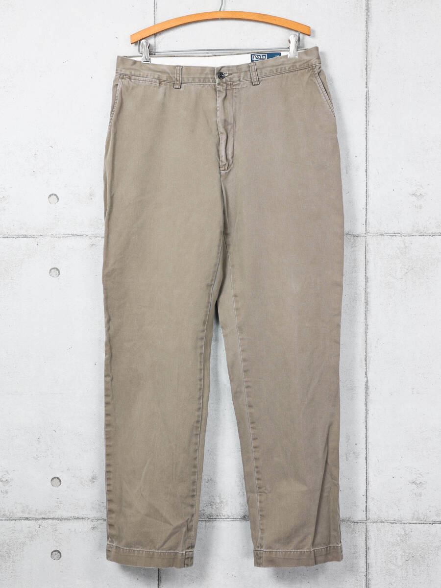 Poloラルフローレン◆PROSPECT PANT プレーンフロント チノパン◆グレー系◆W36の画像1