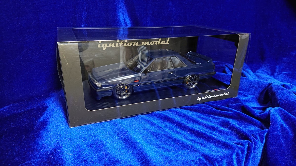 1/18 Ignition model イグニッションモデル NISSAN SKYLINE GTS-R R31BLUE BLACK IG2107 日産 スカイライン 注有_画像1