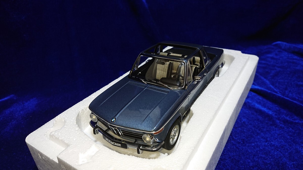 1/18 Autoart オートアート BMW 2002 BAUR CABRIO マルニ バウアー カブリオレ タルガトップ 70531 Blue Metallic _画像4