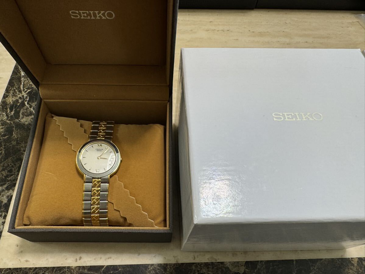 美品！セイコー クレドール 8N70-6160 QZ18KT YG×SS アイボリー文字盤 JWY メンズ 腕時計 SEIKO CREDOR セイコー 時計の画像10