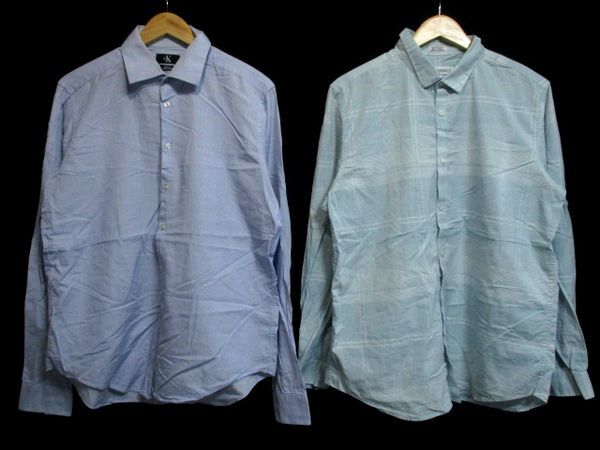  America import *Calvin Klein/ Calvin Klein long sleeve shirt large amount 22 pieces set * old clothes .L/XL check stripe USA set sale No.RY-6