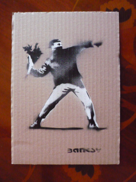  free shipping * Bank si-Banksy* genuine work guarantee * autograph equipped * cardboard . stencil art * serial number 2?*Dismalandtizma Land a