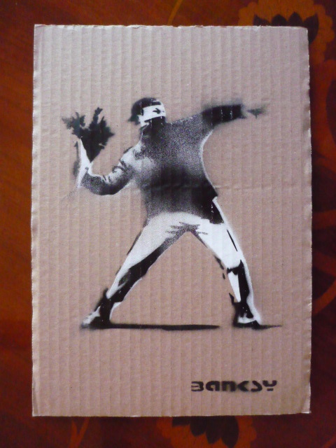  free shipping * Bank si-Banksy* genuine work guarantee * autograph equipped * cardboard . stencil art * serial number 13/25*Dismalandtizma Land a