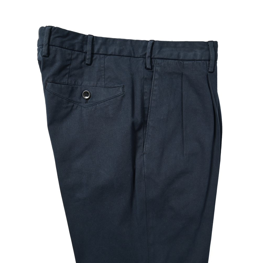 新着 新品 インコテックス INCOTEX SLIM FIT HIGH COMFORT スラックス ツータック ストレッチ パンツ 春夏 ネイビー 398815_画像7