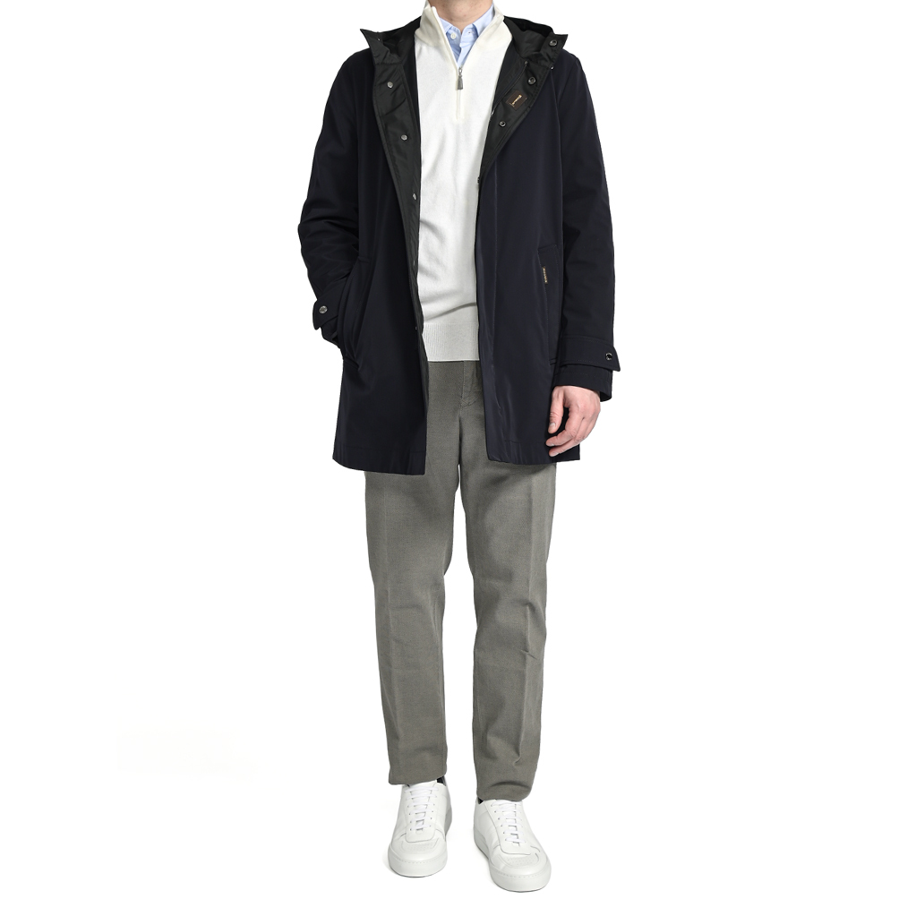  carefuly selected new arrivals new goods m-re-MOORER BOTERO-RS light coat with a hood .la gran sleeve spring summer men's light outer navy 395980