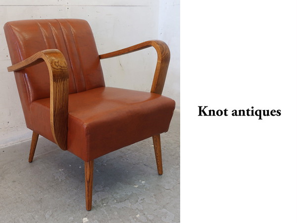 #P093# exhibition goods # knot antique s/knot antiques#VESPA ARM SOFA# Vespa # american Dyna -# arm sofa # oak material # Brown 