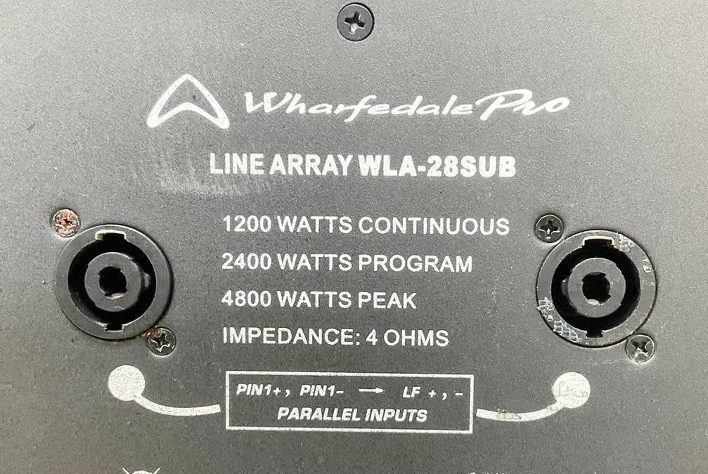 ◇オーディオ機器◆Wharfedale Pro ワーフェデール プロ WLA-28SUB サブウーファー ※直接引き取り歓迎_画像7