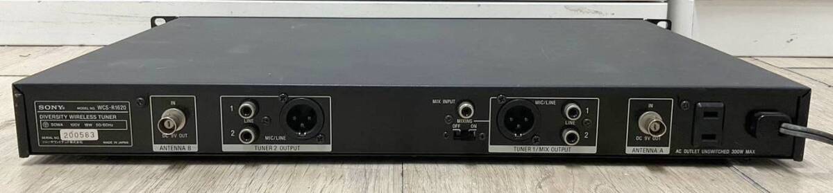 ◇オーディオ機器◆SONY ソニー WCS-R1620 DIVERSITY WIRELESS TUNER ダイバシティ ワイヤレスチューナー 通電確認済の画像2