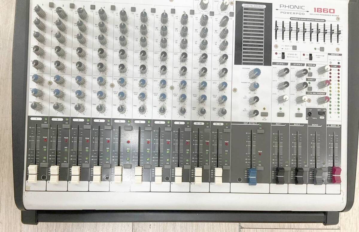 ◇オーディオ機器◆PHONIC フォニック POWERPOD 1860 DELUXE POWERED MIXER パワード ミキサー _画像4