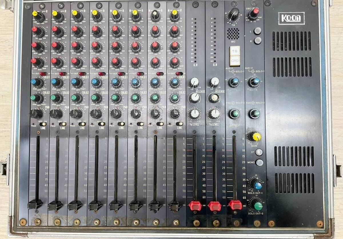 ◇オーディオ機器◆KO-ON 東京光音電波 TAM-800E 8CH AUDIO MIXER オーディオミキサー ハードケース付き 通電確認済_画像4