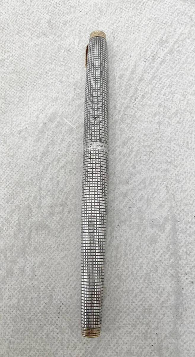 ◇万年筆◆PARKER パーカー 万年筆 STERING SILVER スターリングシルバー ペン先 750/18K 筆記用具_画像4