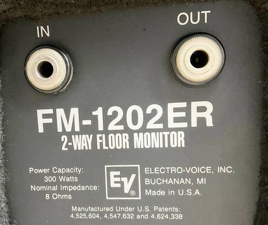 ◇オーディオ機器◆ELECTRO-VOICE エレクトロボイス FM-1202ER 2-WAY FLOOR MONITOR フロアモニター スピーカー の画像8