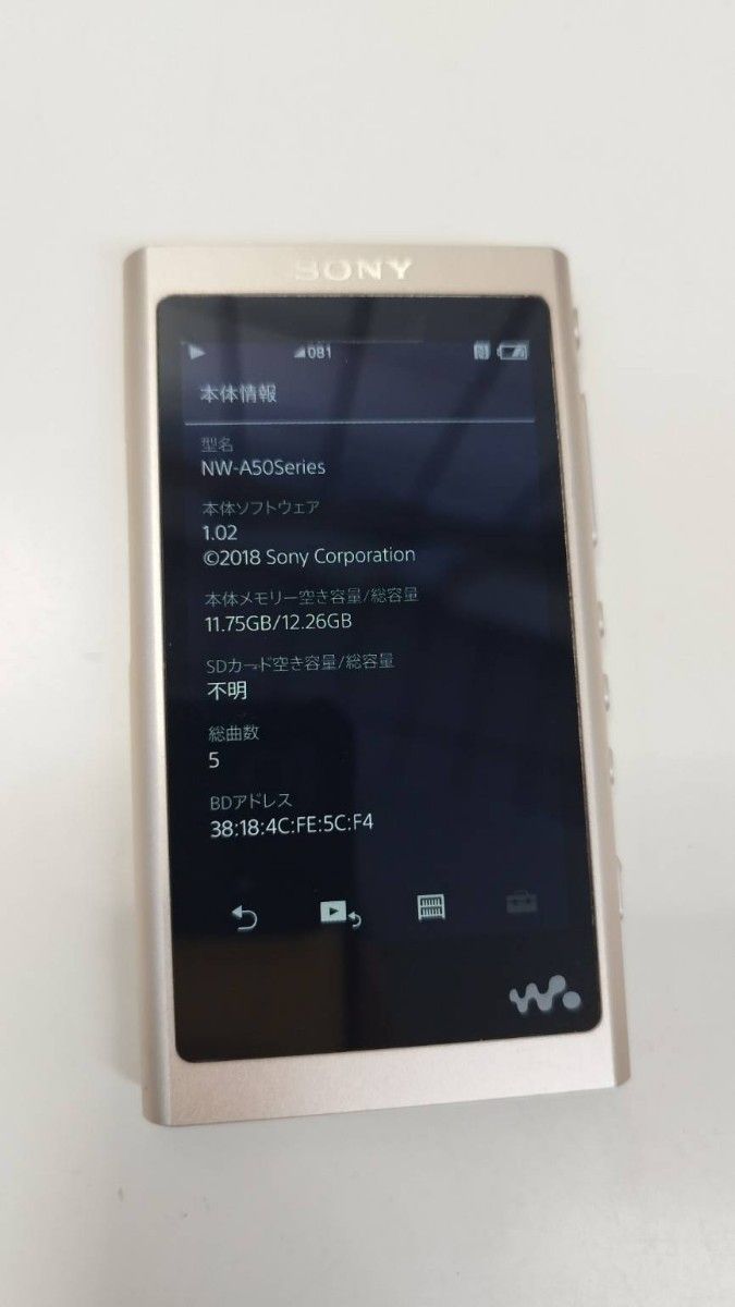 【訳アリ】SONY ウォークマン NW-A55/16GB