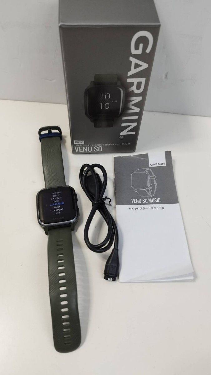 【動作品】GARMIN VENU SQ MUSIC スマートウォッチ