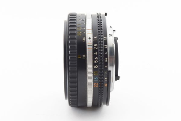 【実用美品】Nikon ニコン Ai-s Nikor 50mm 1:1.8 パンケーキレンズ MFレンズ #544-2の画像6