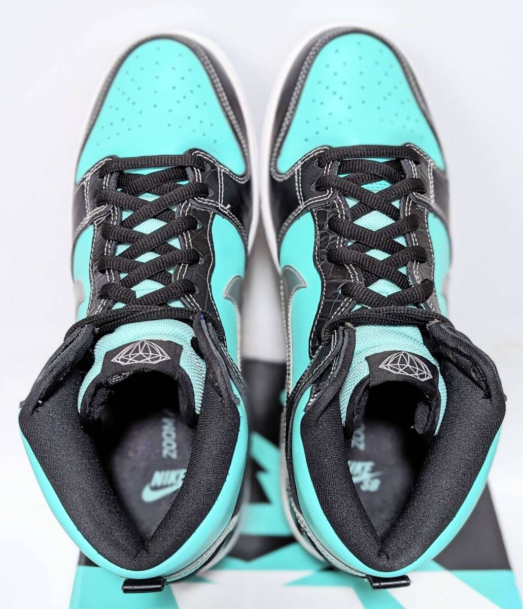 DIAMOND SUPPLY NIKE DUNK HIGH SB Tiffany ダイヤモンド サプライ ナイキ ダンク ティファニー 653599-400 サイズ28.0cm US:10.0 美中古品_画像6