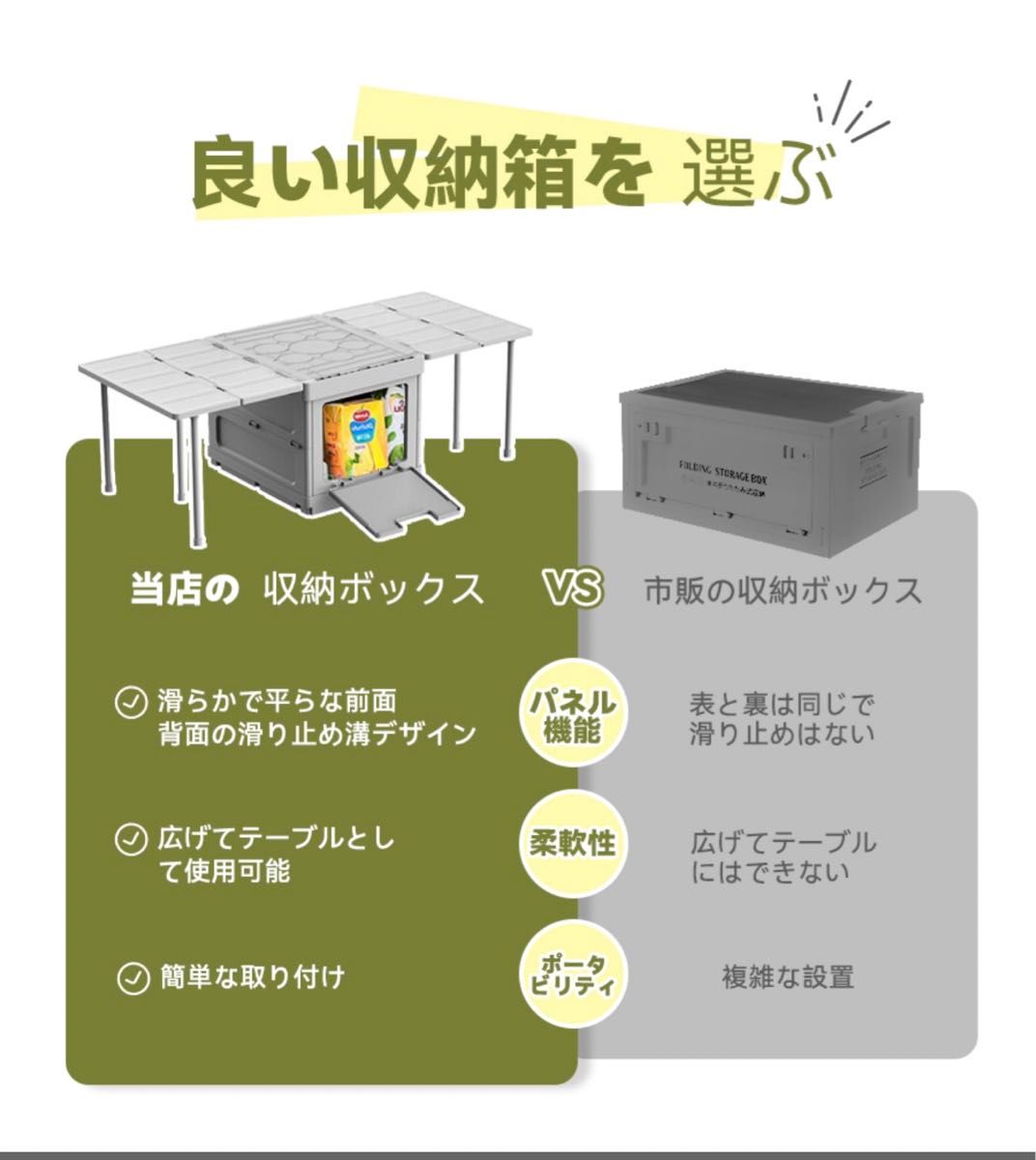 収納ボックス 折りたたみ キャンプ テーブル 蓋付き 収納ケース 積み重ね