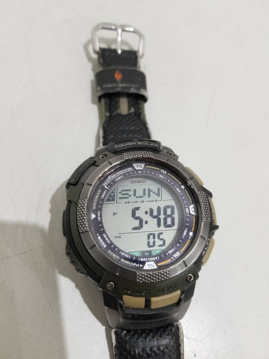 ■【57460】中古激安★CASIO　2891　PRO　TREK　PRW-1000LJ　ソーラー電波時計　通電確認■_画像1