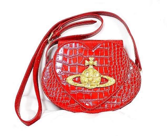 廃盤 貴重 レア！Vivienne Westwood クロコ ハート ORB　ショルダー バッグ ヴィヴィアンウエストウッド