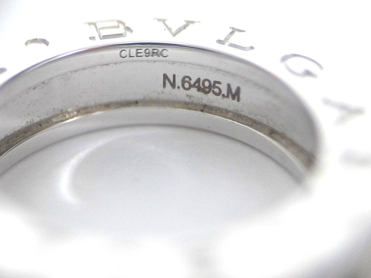 ブルガリ リング ビーゼロワン 1バンド 44 4号相当 5.4ｇ XS AN852423 750 WG ゴールド K18 ホワイトゴールド B.ZERO1 Ringの画像5
