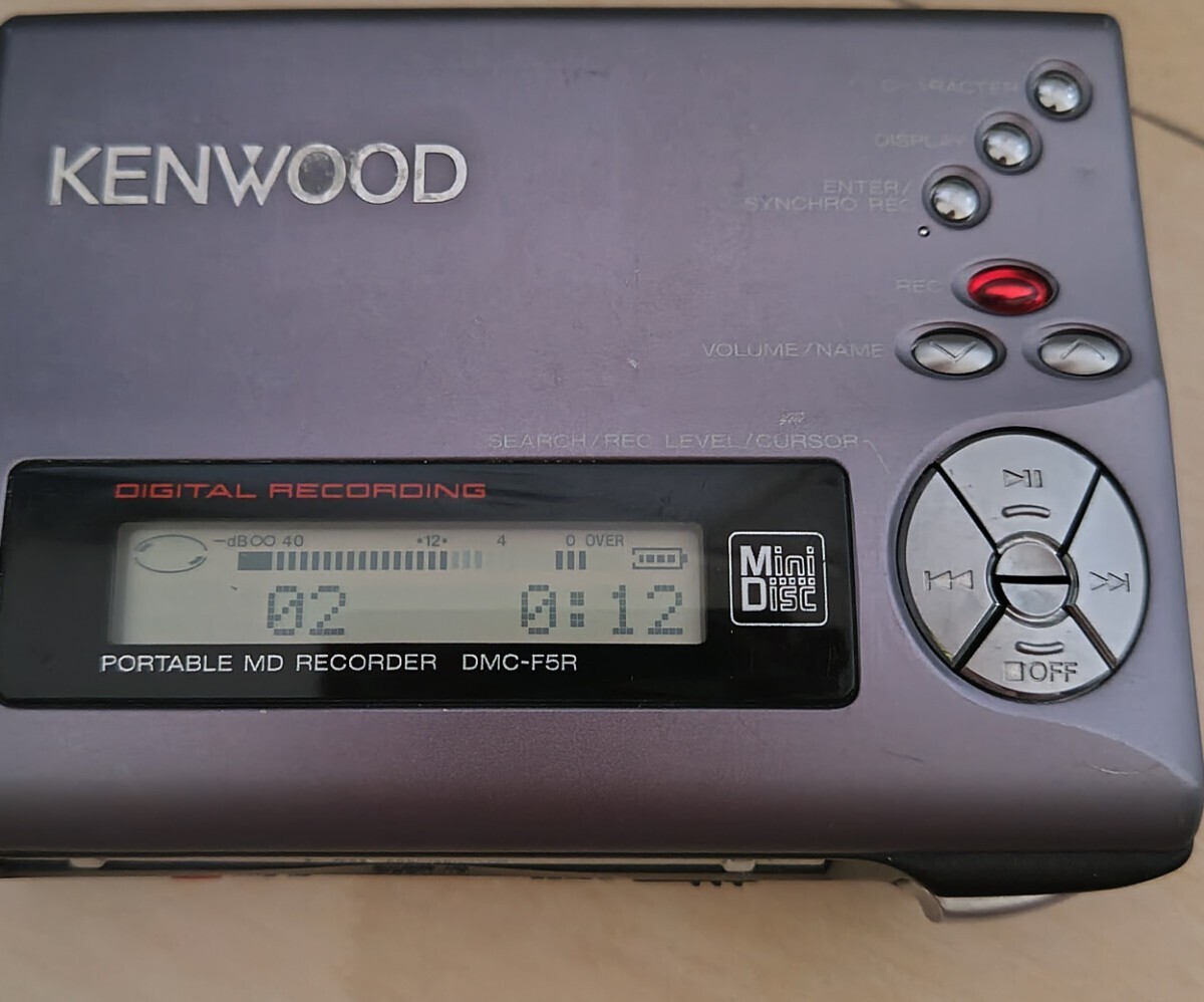 KENWOOD ケンウッド ポータブルMDレコーダー DMC-F5R 再生できたのみ確認 他は未確認 ジャンク 送料520円より_画像7
