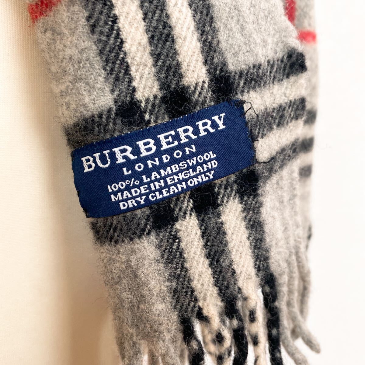 Burberry バーバリー　マフラー　ストール　ノバチェック　ウール　グレー　ユニセックス　灰色　男女兼用_画像5