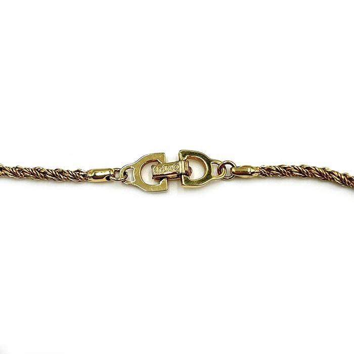  Dior Dior 2 ream chain necklace screw . chain Gold free shipping g1221lq01044 used old clothes brand old clothes DB