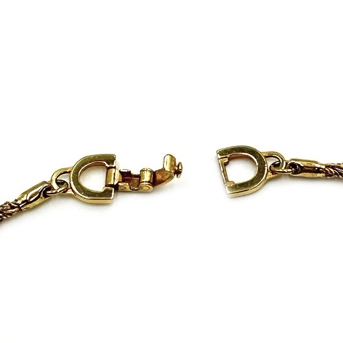  Dior Dior 2 ream chain necklace screw . chain Gold free shipping g1221lq01044 used old clothes brand old clothes DB