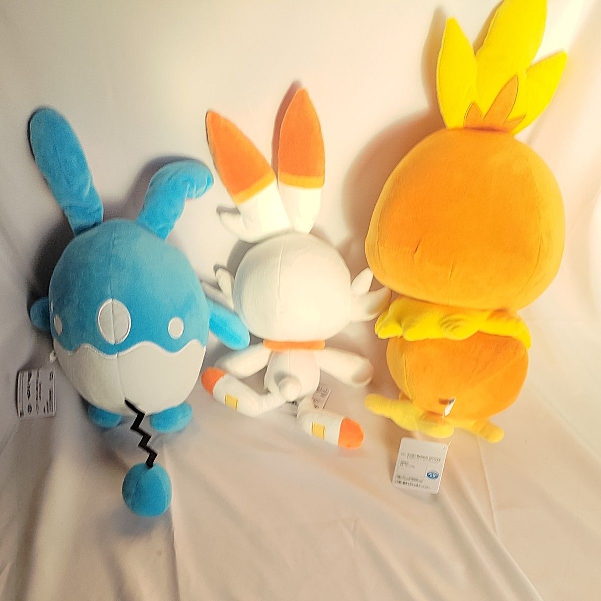 ポケットモンスターもふぐっとぬいぐるみマリルリ、ヒバニー&めちゃもふぐっとぬいぐるみアチャモ