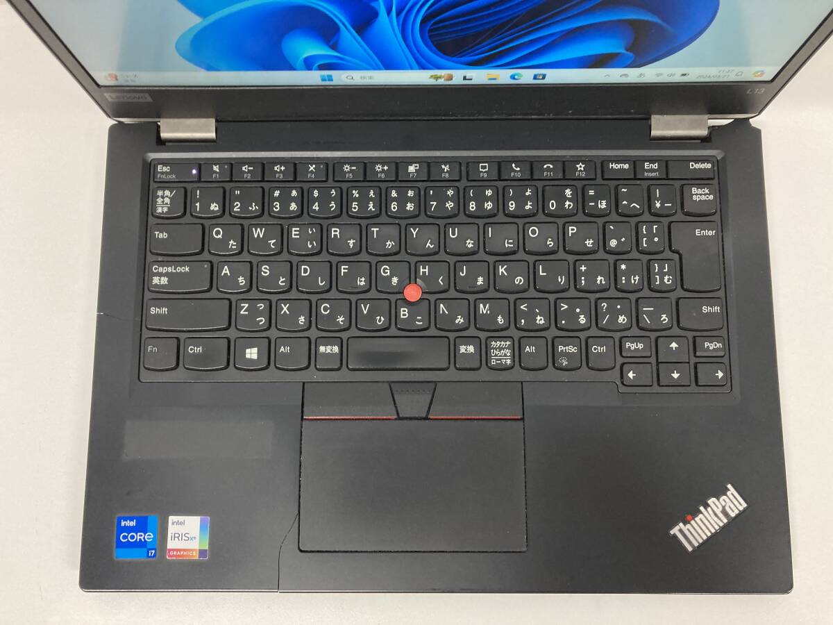 (訳あり)Lenovo ThinkPad L13 Gen2 TP00114B / i7-1165G7 2.80GHz / 16GB / SSD 512GB / Windows 11Pro、動作確認済み_画像3