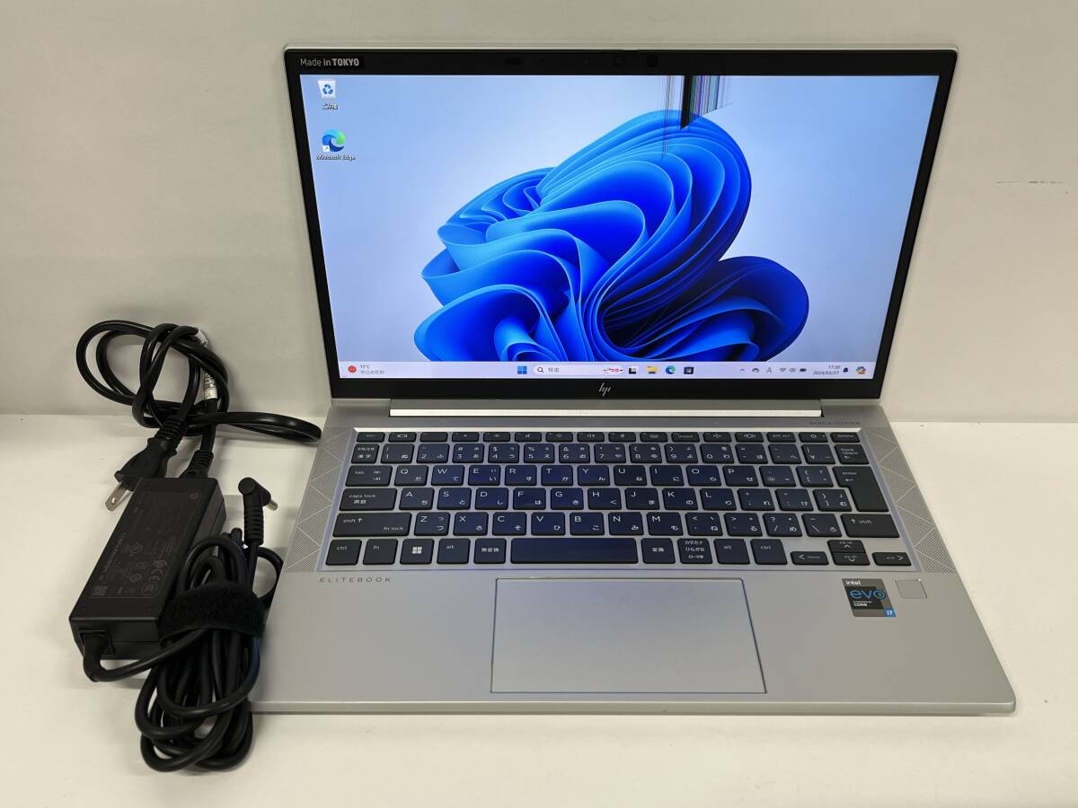 「ジャンク品」HP EliteBook 830 G8 / Core i7-1165G7 2.80GHz / メモリ16GB / SSD 512GB / Windows11Pro、動作確認済み_画像1