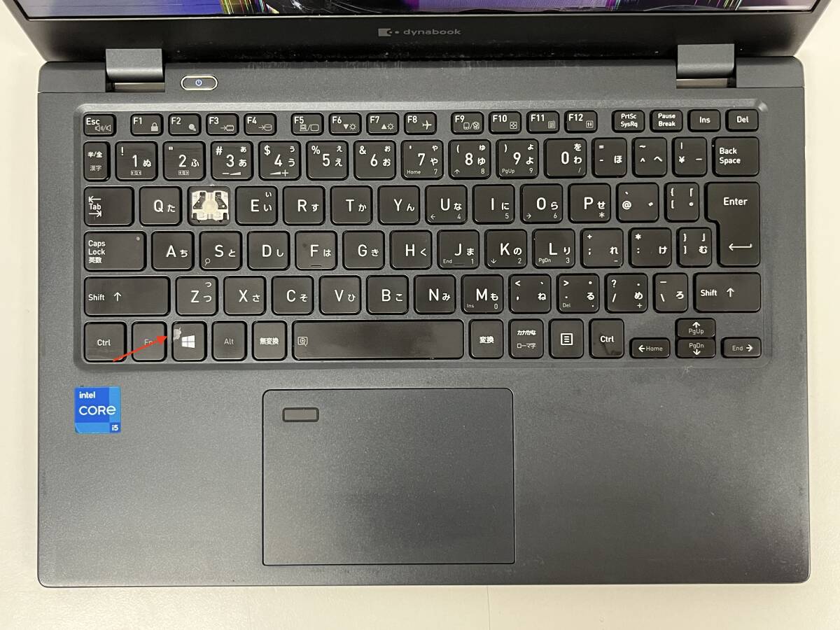 「ジャンク品」東芝 dynabook G83/HS A6G9HSF8D621 / Core i5-1135G7 2.4GHz / 8GB / SSD 256GB / windows 11Pro、動作確認済み_画像3