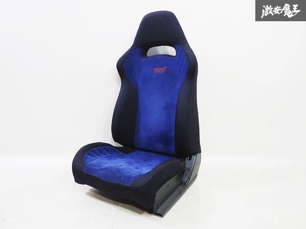 スバル 純正 GDB インプレッサWRX STI 丸目 前期 フロント シート 左 左側 助手席側 青×黒 GGA GGB GDA 即納_画像1