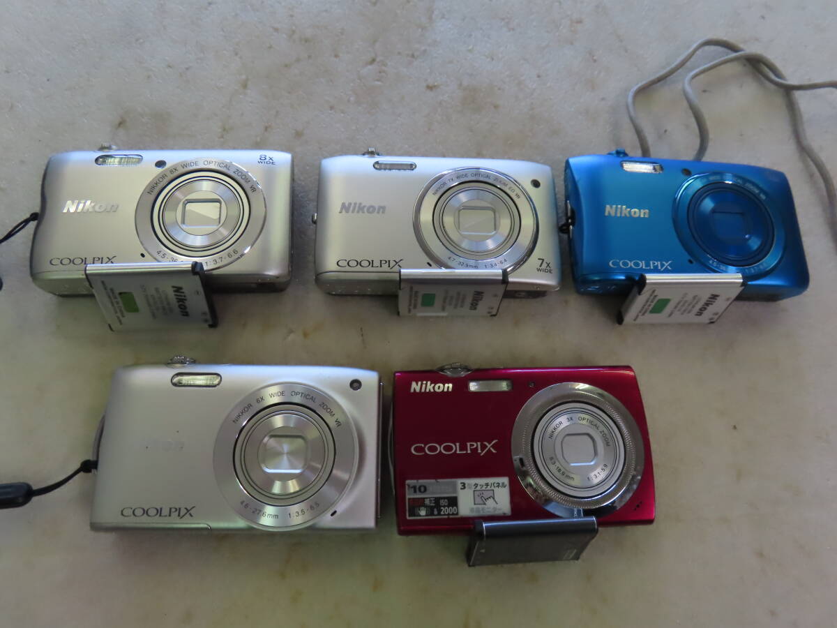 ♪ジャンク　Nikon CoolPix×5個　A300/S3500/S3600/S3300 ③