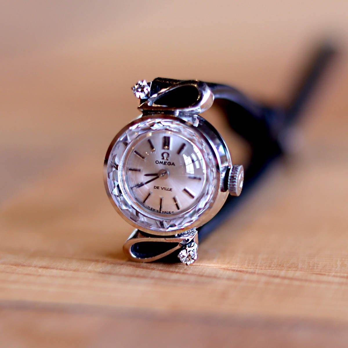 オメガ / OMEGA レディース時計【60】デビル カットガラス 2Pダイヤ アンティーク腕時計 ヴィンテージ 315400
