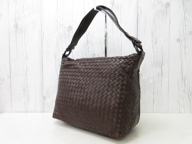 美品 BOTTEGA VENETA ボッテガヴェネタ イントレチャート ハンドバッグ ショルダーバッグ バッグ レザー 茶 2WAY メンズ 69340Y_画像4