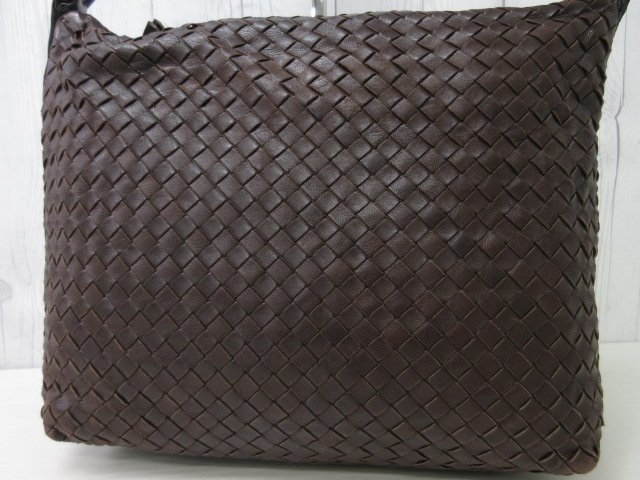 美品 BOTTEGA VENETA ボッテガヴェネタ イントレチャート ハンドバッグ ショルダーバッグ バッグ レザー 茶 2WAY メンズ 69340Y_画像10