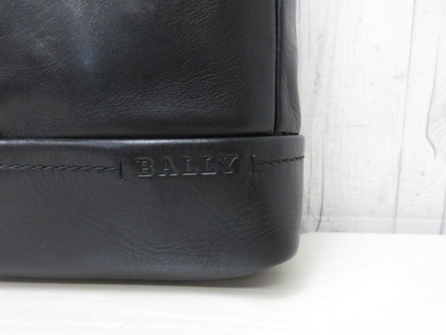 極美品 BALLY バリー ボディバッグ ショルダーバッグ バッグ レザー×キャンバス 黒 メンズ 69679Y_画像7