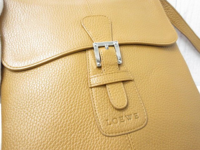 極美品 LOEWE ロエベ ショルダーバッグ バッグ レザー 茶 69681Y_画像8