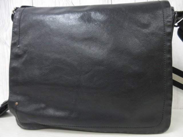 美品 BALLY バリー ショルダーバッグ トートバッグ バッグ レザー×キャンバス 黒 A4収納可 メンズ 69615Y_画像9