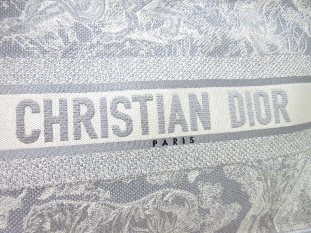 極美品 Christian Dior クリスチャン ディオール ブックトート ミディアム リバース トワル ドゥ ジュイ トート バッグ グレー系 A4可69737の画像7