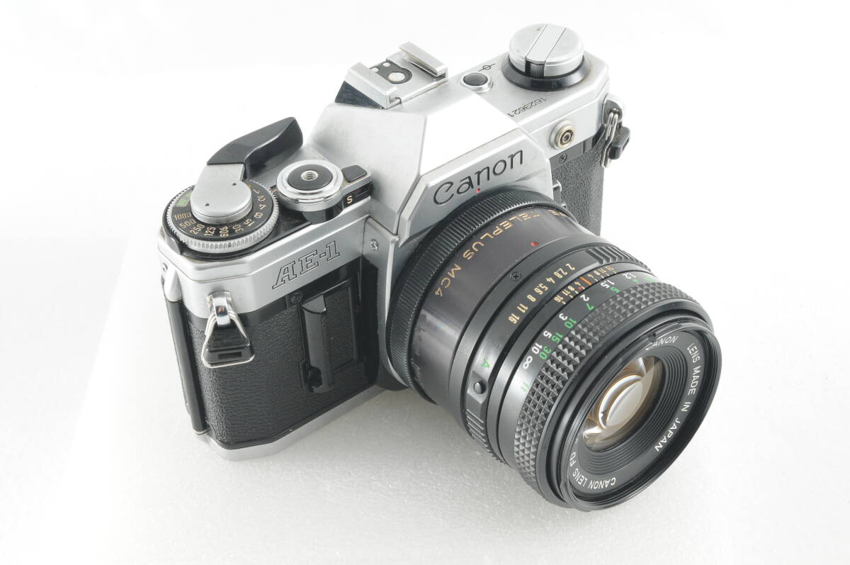 【現状品】CANON キヤノン AE-1 CANON FD 50mm 2 2X TELEPLUS MC4 シャッター 露出計 確認済み #902_画像3