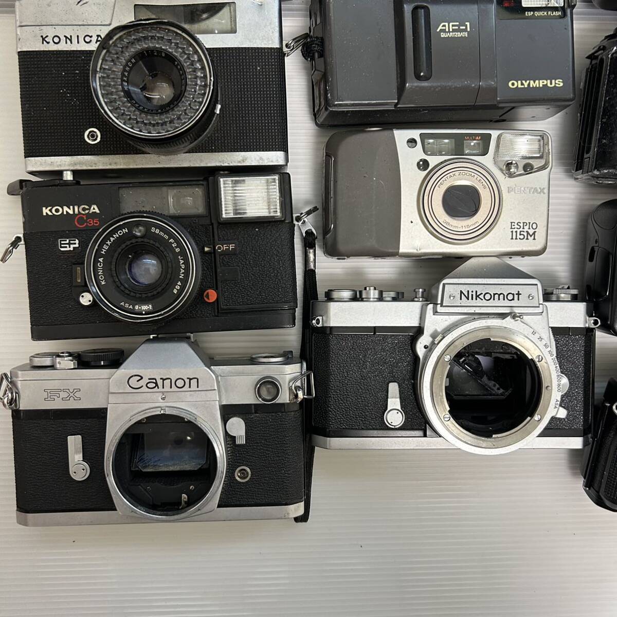 1円~フィルムカメラビデオカメラまとめ Canon KONICA MINOLTA PENTAX FUJI RICOH SHARP FUJICA SONY など(ジャンク品 動作未確認KJ )の画像3