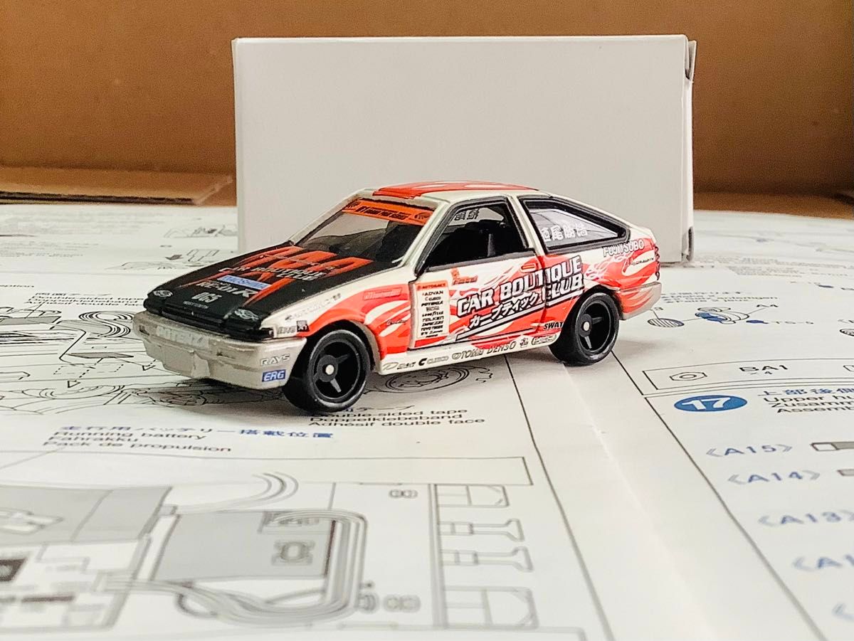 ミニカー　トミカ　トヨタ　スプリンタートレノ　AE86 D1GP TOMY  TRUENO TOYOTA