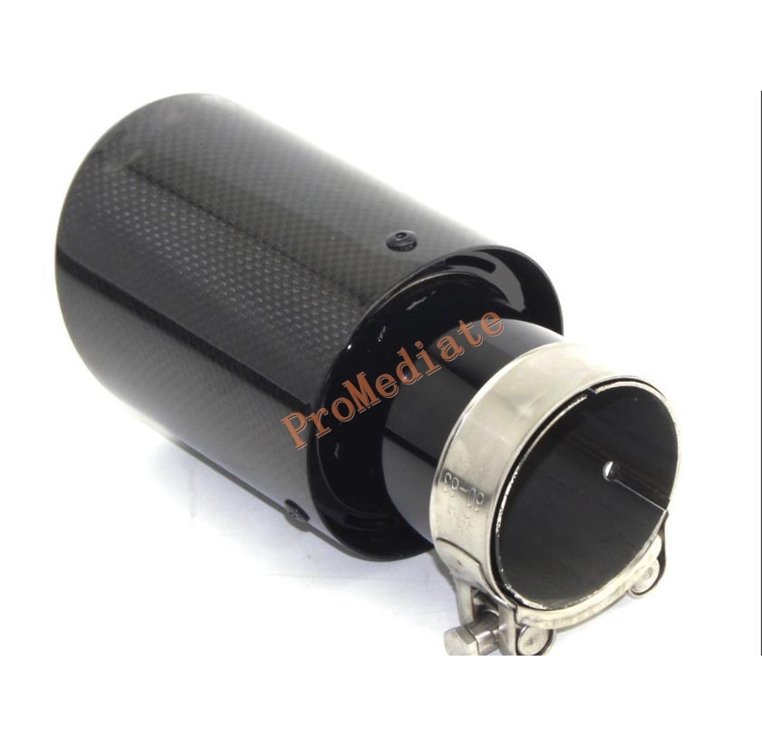  free shipping AKRAPOVIC manner carbon made muffler cutter 1 piece exit outer diameter 101.( polishing carbon, stainless steel inside layer pipe ) installation inside diameter designation possibility 