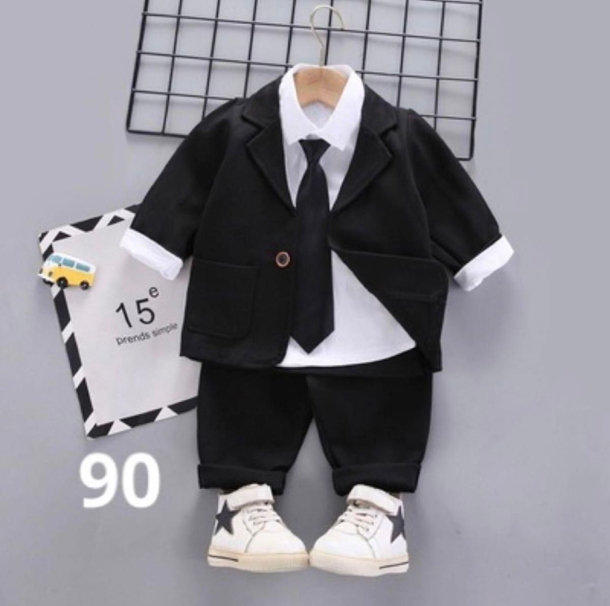 男の子　フォーマル　スーツ　セットアップ　ワイシャツ　ジャケット　ネクタイ　　セット キッズ 卒業式 子供用スーツ 入園式