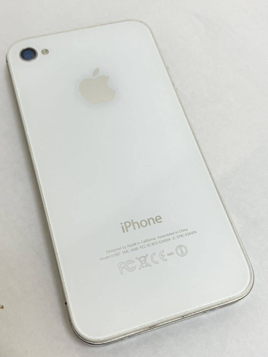 iPhone4S ホワイト 16GB モデル MD239J/A A1387 判定◯ 充電配線 起動確認済み SIM無し _画像6