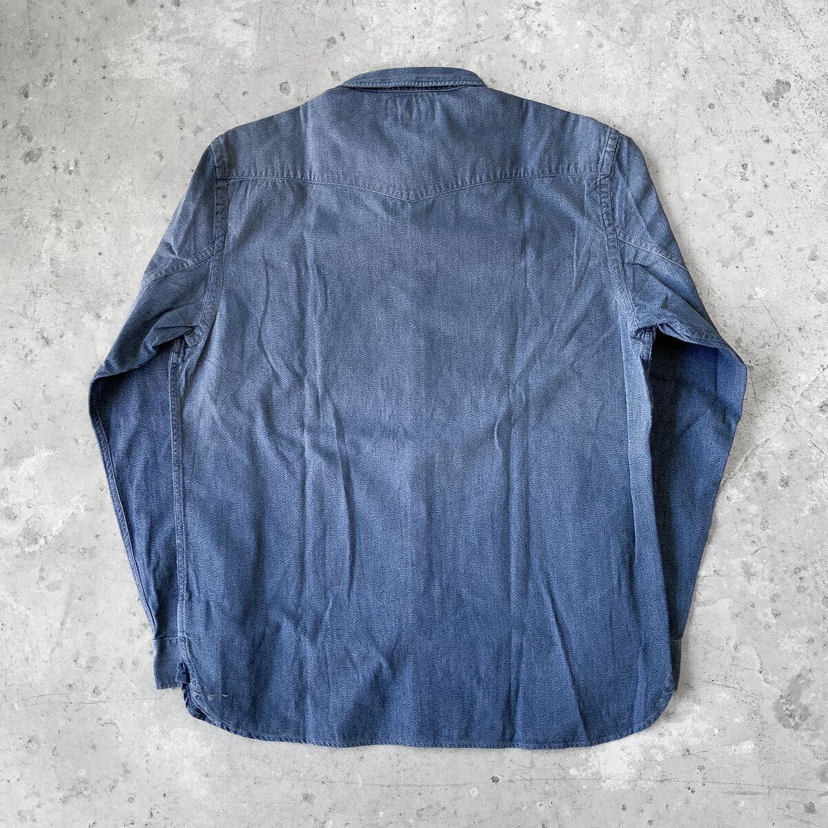 Lサイズ 23FW RRL インディゴ ウーブン ワークシャツ Double RL ダブルアールエル ラルフローレン シャツ 長袖 デニム 藍染 POLO 新品の画像2