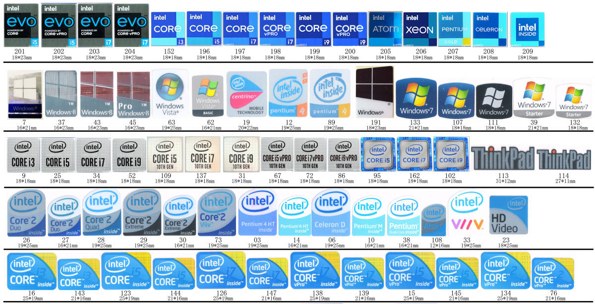 即決126【 Intel Core i7 】エンブレムシール追加同梱発送OK■ 条件付き送料無料 未使用_画像2